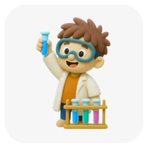 Science Experiment Scientist activity icon for Laurel Play Gardens premium childcare in San Jose