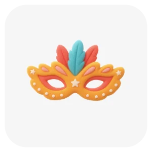 Carnival Mask Creative activity icon for Laurel Play Gardens premium childcare in San Jose