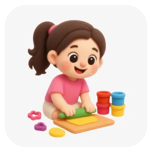 Sculpting Clay activity icon for Laurel Play Gardens premium childcare in San Jose